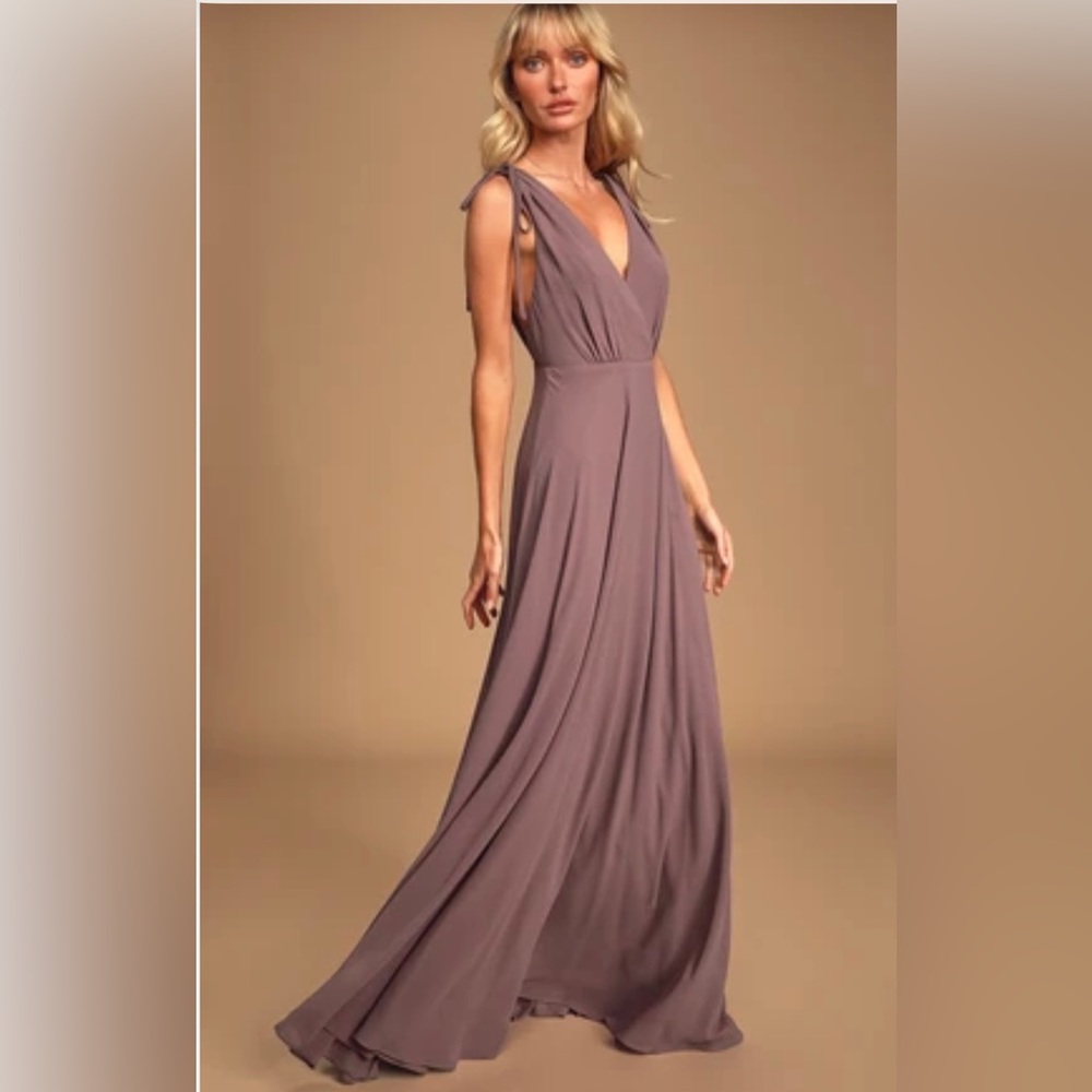 Dance the Night Away Dusty Purple Backless Maxi Dress Size XL